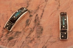 Calvin Begay Night Sky Sterling Silver Native American Earrings